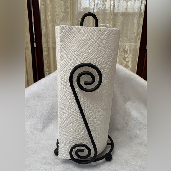 ‼️LAST DAY 2/28‼️ SPECTRUM DIVERSIFIED SCROLL WROUGHT IRON PAPER TOWEL HOLDER - Picture 1 of 6